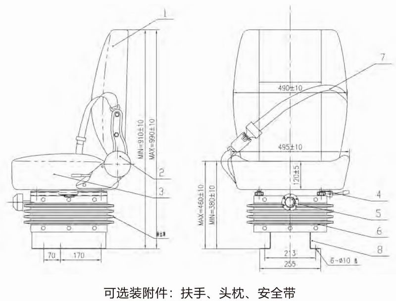 QC4Y-B型-机械增高座椅-2