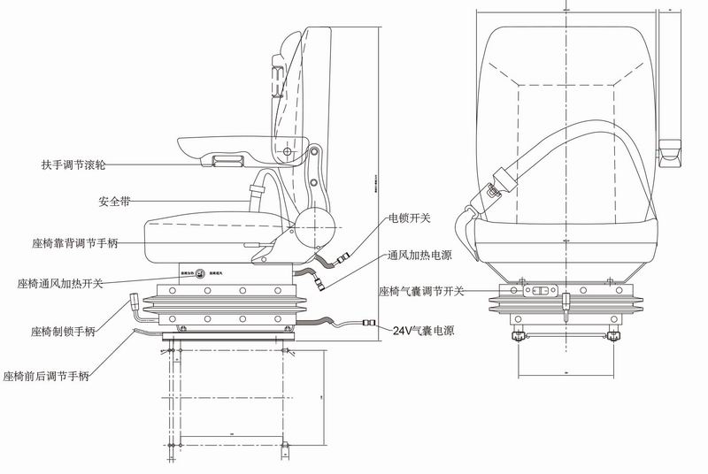 QC28-DQB-电动充气式通风加热悬浮座椅-2