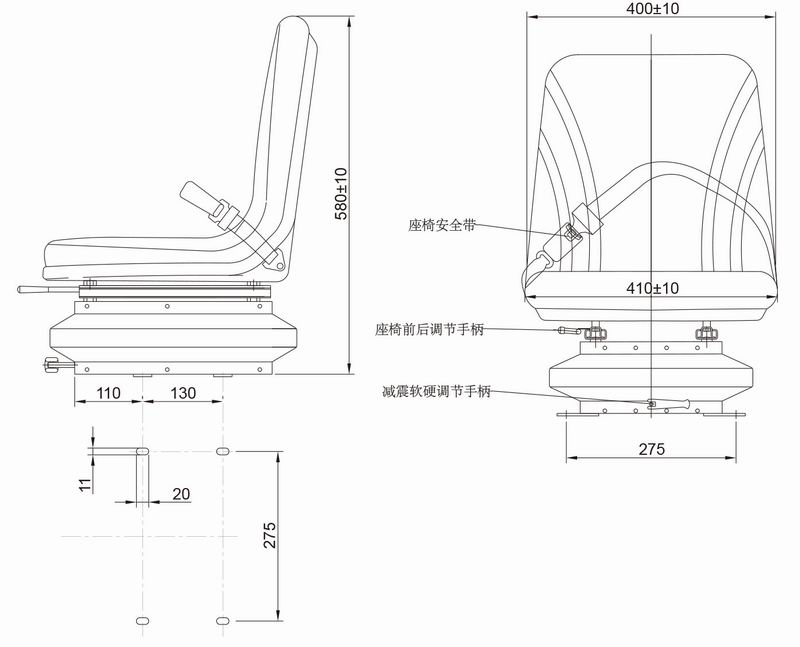 QC-X30型机械悬浮座椅-2