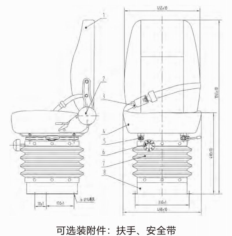 QC-YH型-机械减震座椅-2