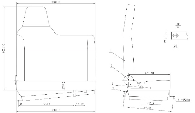 QJ5820CD型2080乘客副座椅-2